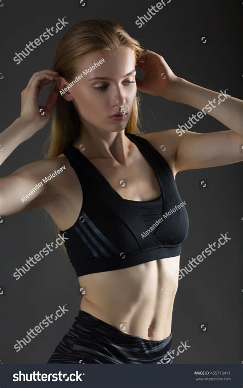 Beautiful Sexy Blonde Woman Perfect Athletic Stock Photo Shutterstock