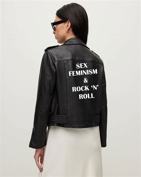 Sex Feminism Rock N Roll Leather Jacket A2 Jackets