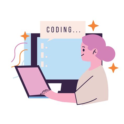 coding  computer illustration  vector art  vecteezy