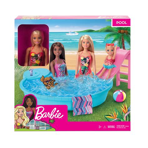 Комплект за игра Barbie - Кукла с басейн и аксесоари - eMAG.bg