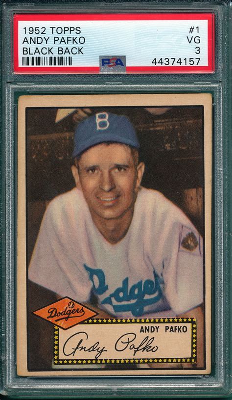 Lot Detail 1952 Topps 1 Andy Pafko Psa 3 Black