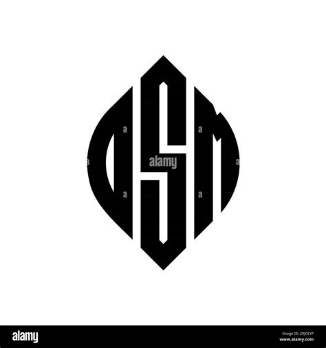 Osm Circle Letter Logo Design With Circle And Ellipse Shape Osm