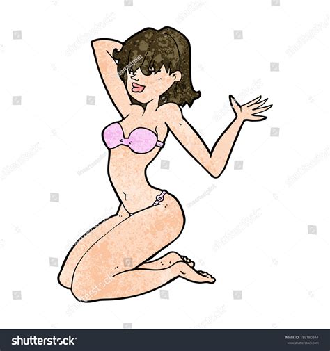 Cartoon Sexy Bikini Girl Stock Vector Royalty Free Shutterstock