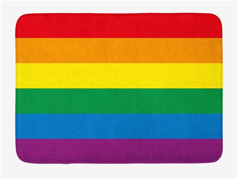 Gay Pride Flag Floor Mat Rug Queerks