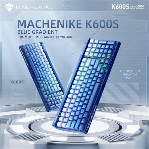 Machenike K S Mechanical Keyboard Hot Swappable Pbt Double Shot Keycap Rgb Backlit Tri