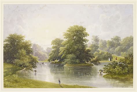 Caleb Robert Stanley 1795 1868 Buckingham Palace Gardens Lake And