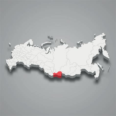 Tuva region location within Russia 3d map 43563428 Vector Art at Vecteezy