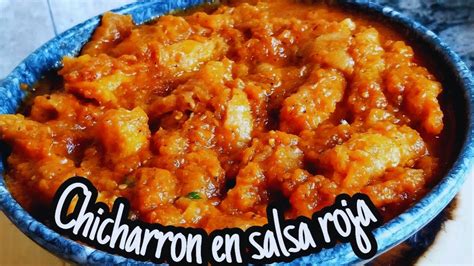 Chicharr N Guisado En Salsa Roja Receta Casera Youtube