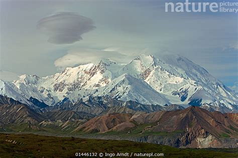Stock Photo Of Mount Mckinley And Mount Denali With Lenticular Clouds