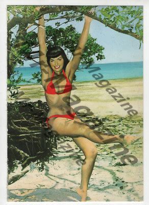 Vintage Risqué Pinup x Sexy Cheesecake Bettie Page Red Bikini