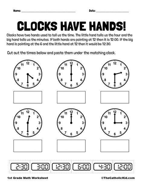 Clock Worksheet Grade