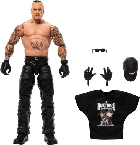 Buy Mattel WWE Elite Action Figure & Accessories, 6-inch Collectible Undertaker with 25 ...