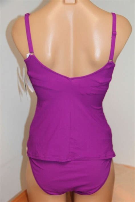NWT Profile Swimsuit Tankini Bikini 2pc Set Sz 14 34D Orchid EBay