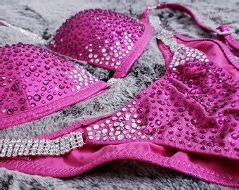 Black Figure Bikini Competition Suit NPC IFBB Fitness Posing Etsy