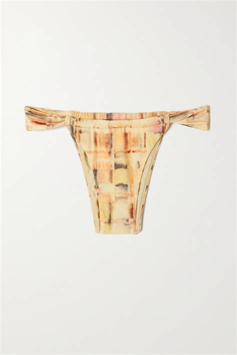 Buy Cult Gaia Manon Printed Bikini Briefs Orange At Off Editorialist
