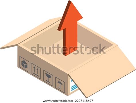 Open Mailbox Arrow Illustration 3d Isometric Stock Vector Royalty Free
