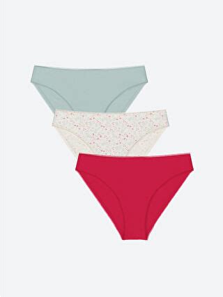 Patterned Bikini Briefs 3 Pack S4ML09Z8 LRB LC Waikiki