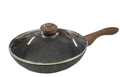 Сковорода Benson 22 см с крышкой и гранитным покрытием BN-537 – фото ...