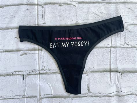Eat My Pussy Put A Baby In Me Thong Wedding Gift Bachelorette Etsy