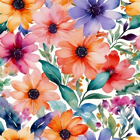 watercolor flower background 7