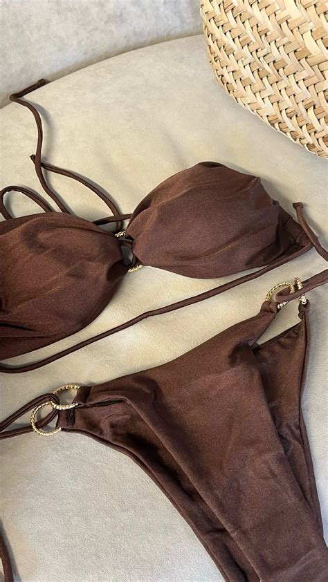 Metallic Bikini Set Push Up Halter Style Sunnybikinis