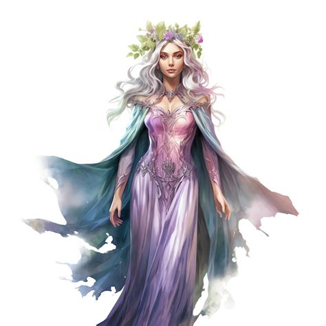 Premium Ai Image Beautiful Elf Fairy Elf With A Crystal Ball Scrying