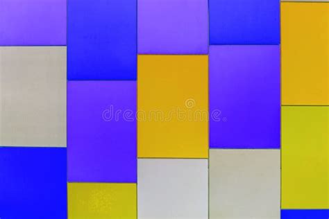 Wall From Multi Colored Panels Stock Photo Image Of Defective Stain