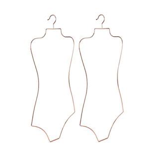Arekuaei Rose Gold Wire Lingerie Hangers Body Shape Metal Display Bikini Swimwear Hanger Of