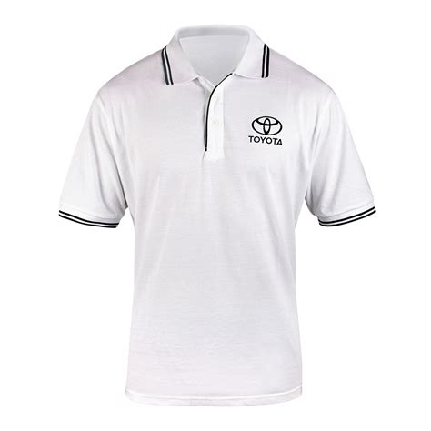 Mens Toyota Organic Polo Shirt White Toyota