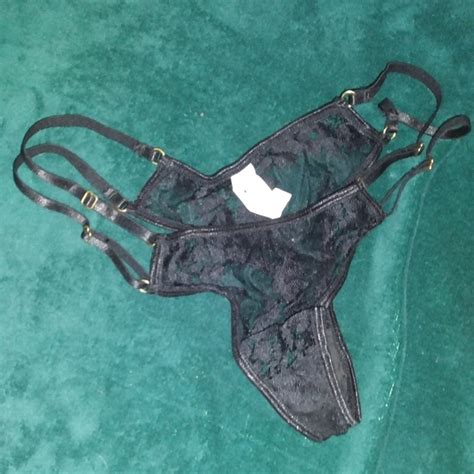 Lilosy Intimates Sleepwear New Lilosy Sexy Floral Lace Sheer Petite Black 3 Piece Lingerie