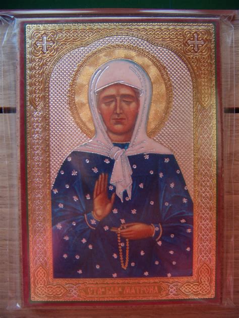 Икона Настольная (на Деревянной Основе) "Святая Блаженная Праведная ...