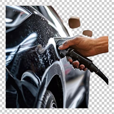 Car Wash Expert Using Pressure Washer | Premium AI-generated PSD