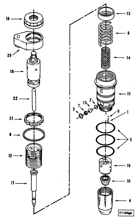 Cummins N14 Injector Pt Type D Step Timing Control Exploded View