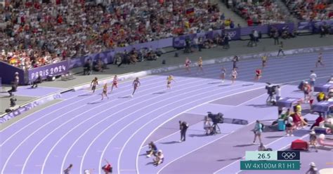 Team Usa The Womens 4x100 Meter Relay Team Win Its Heat Track And Field