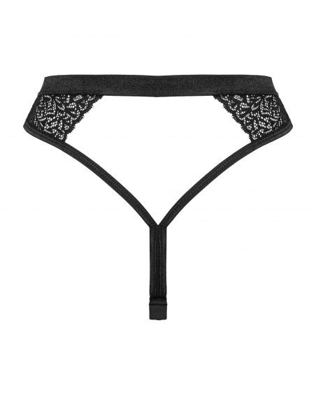 Obsessive Lingerie Perizoma In Pizzo Nero Con Decoro Elegante Yaskana