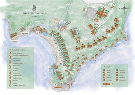 The Ritz Carlton Langkawi Hotel Kedah Malaysia Resort Map Travoh