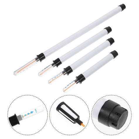 Plastic Water Level Gauge with Float for Flower Pots White 4pcs Set