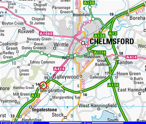 Chelmsford Map