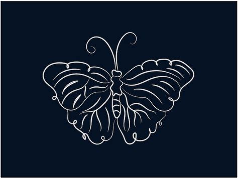 Logo De La Silhouette Du Papillon Vectoriel Vecteur Premium