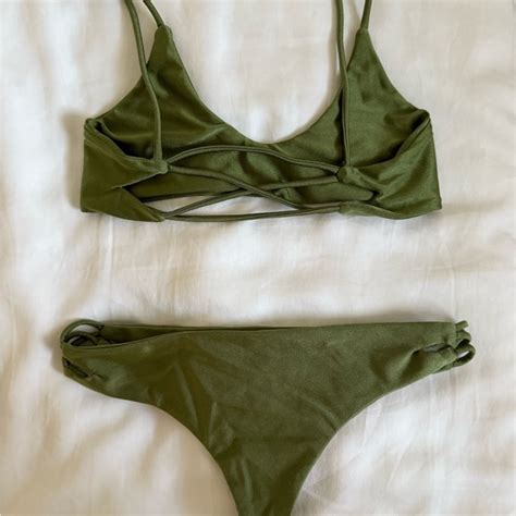 Kaohs Swim Kaohs Olive Green Bikini Set Poshmark