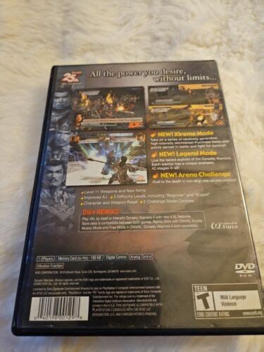 Dynasty Warriors Xtreme Legends Sony Playstation Used With