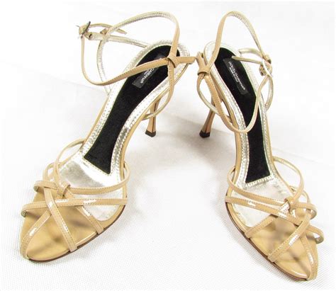 Shoes Master Dolce Gabbana Naked Damen High Heels Sandaletten Wet Look Lackleder