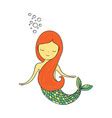 Mermaid With Long Blonde Hair Royalty Free Vector Image