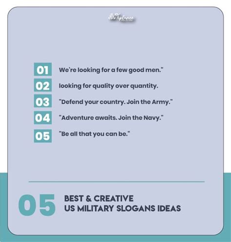 cool military slogans tiplance