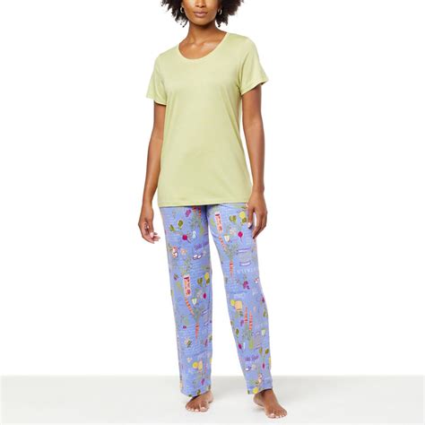 Hue Scoop Neck Tee And Pant Pajamas 20382608 Hsn
