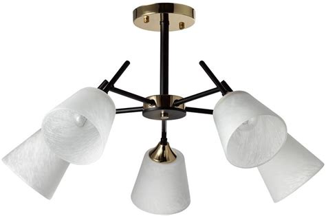 Люстра DE MARKT 324014905, 5 х 60 Вт, золото/белый - купить в Ситилинк ...