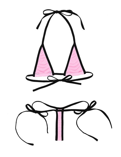 Sexy Women S Micro Bikini Swimsuit Set Bra Top G String Lingerie Underwear Ebay