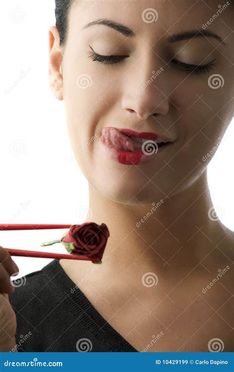 Brunette Making Face Stock Image Image Of Alone Lips 10429199
