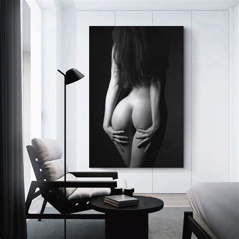 Black And White Sexy Aesthetic Poster Sexy Woman Poster Naked Posters Beautiful Butt Poster 20
