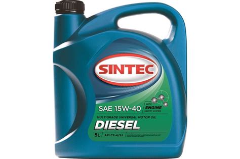 Масло SINTEC Супер SAE 15W-40 API SG/CD канистра 5л/Motor oil 5liter ...